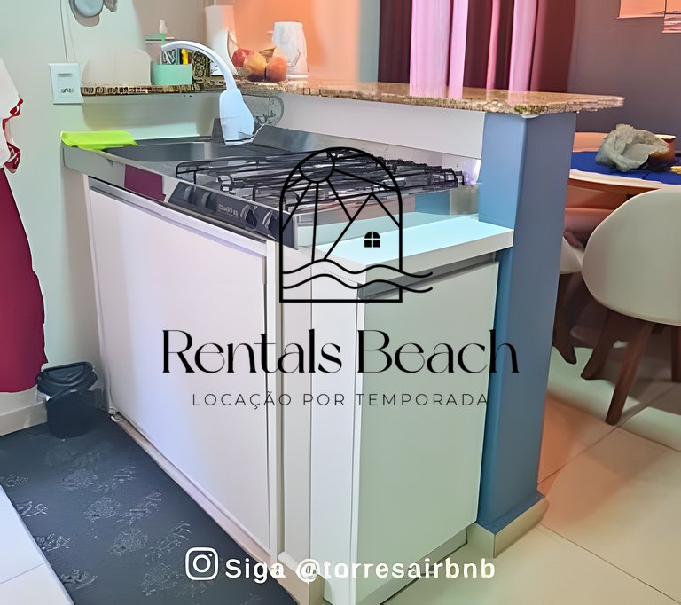 Apto 2 Quartos no Centro de Torres-RS | Rentals Beach