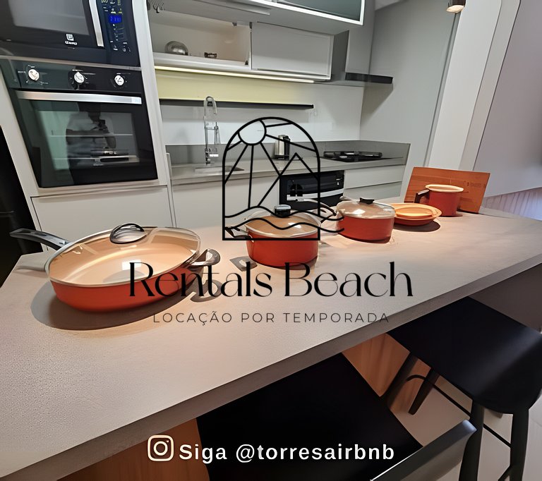 Apto 2 Quartos Centro 500m do Mar Torres | Rentals Beach