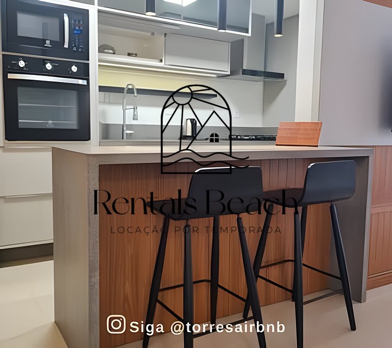 Apto 2 Quartos Centro 500m do Mar Torres | Rentals Beach