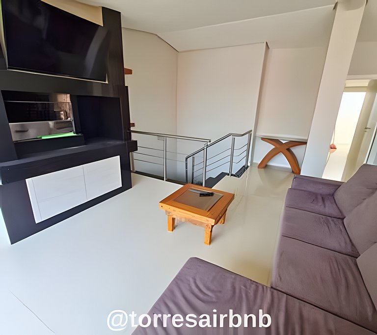 Cobertura duplex a de 300m do mar | Quatro Praças
