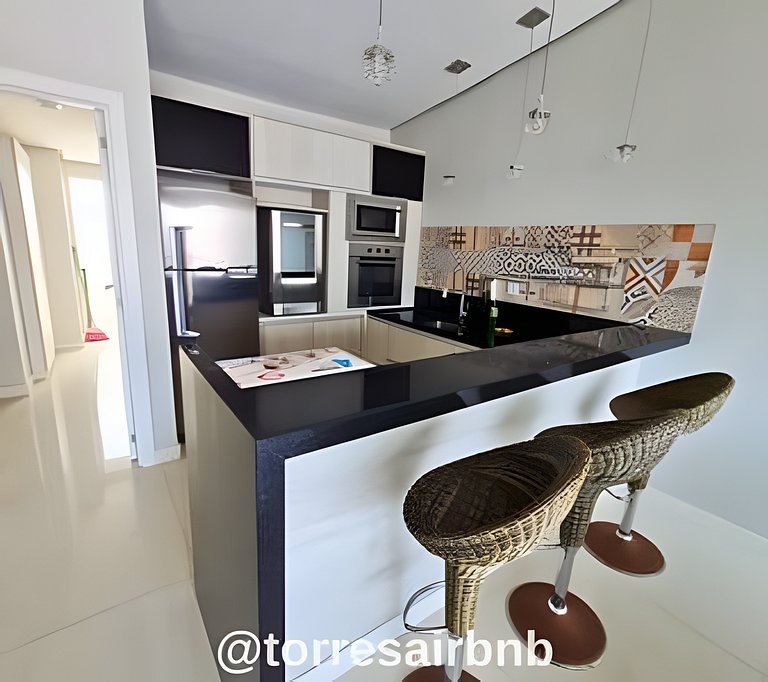 Cobertura duplex a de 300m do mar | Quatro Praças
