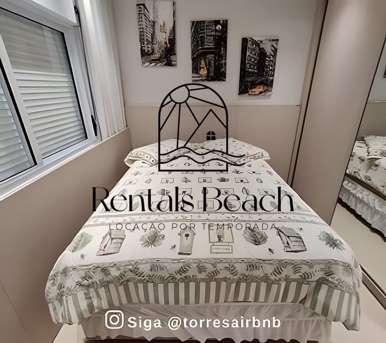 Apto 2 Quartos Centro 500m do Mar Torres | Rentals Beach
