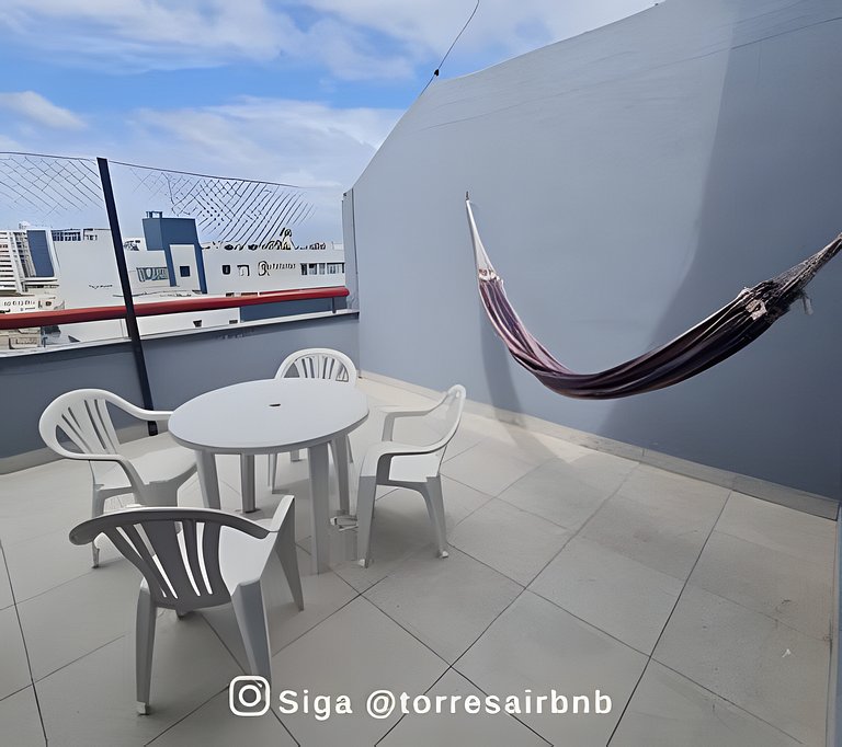 Cobertura 500m do mar | Ar | Piscina | Aceita Pet
