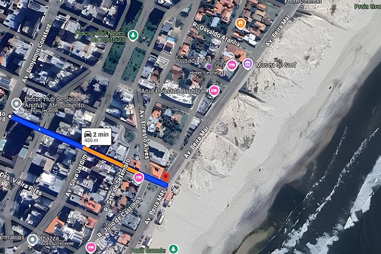 Apto a 400mts do mar | Com vista | Ar | Aceita Pet