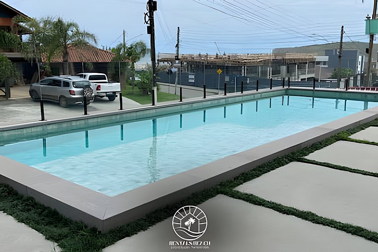 Studio a 150m da praia | ar-condicionado e piscina