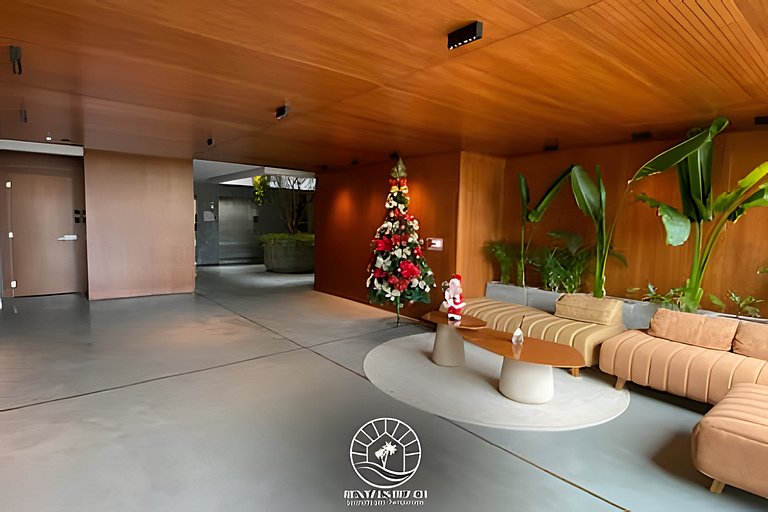 Studio a 150m da praia | ar-condicionado e piscina