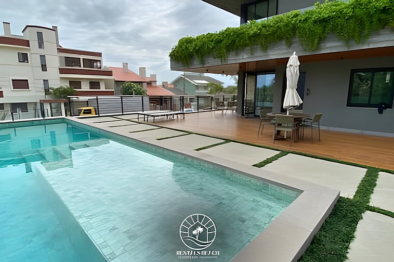 Apto a menos de 150m da praia  | Ar | Piscina