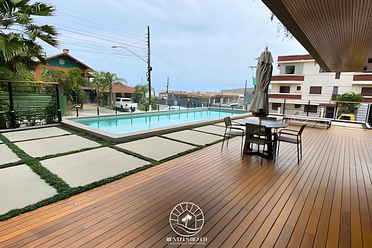 Apto a menos de 150m da praia  | Ar | Piscina