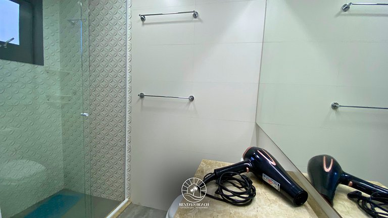 Apto 03 quartos | Ar | Aceita pet | 170mts do mar