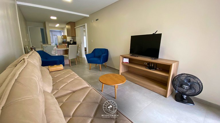 Apto 2 quartos em Torres a 200m do mar