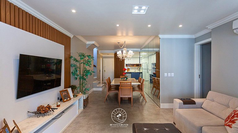 Cobertura Duplex exclusiva | Piscina | 200m do mar