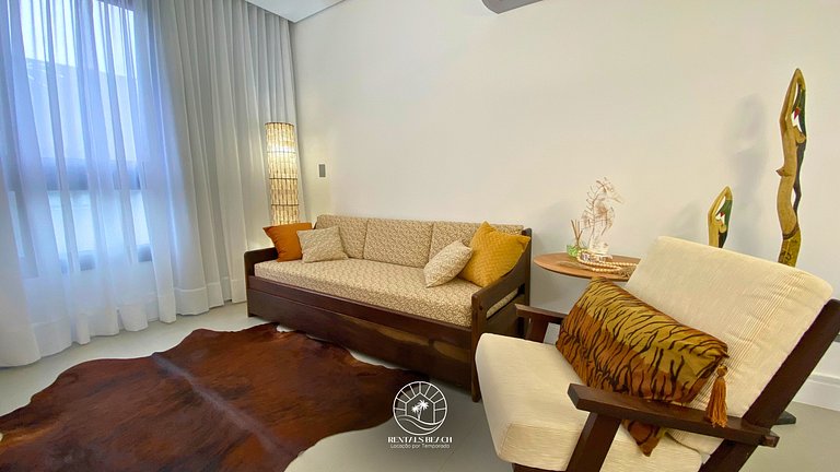 Studio 150m do mar | Ar | Piscina | Aceita Pet