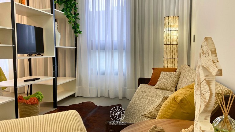 Studio 150m do mar | Ar | Piscina | Aceita Pet