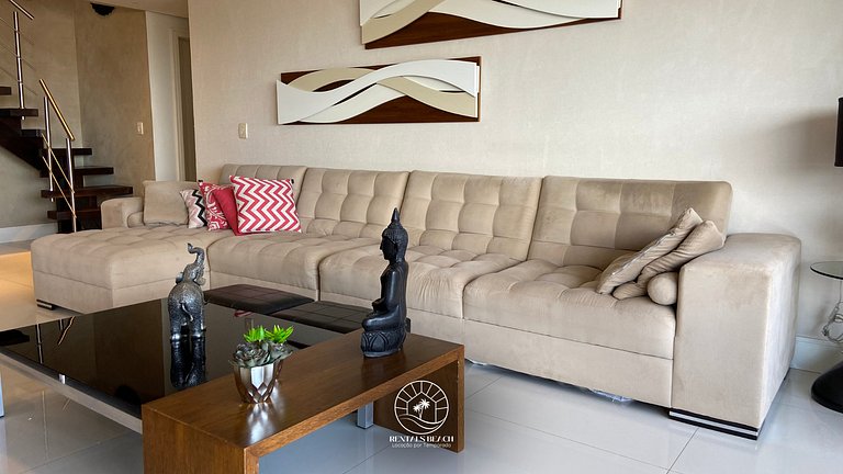 Cobertura exclusiva de frente para o mar