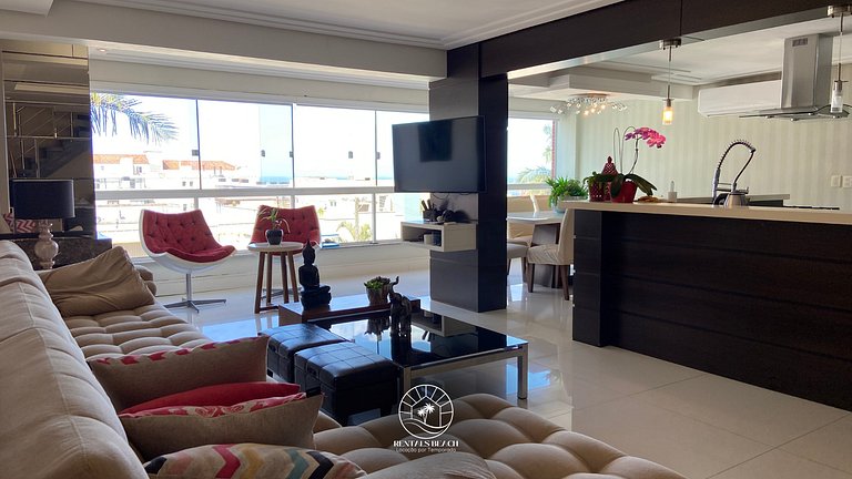 Cobertura exclusiva de frente para o mar