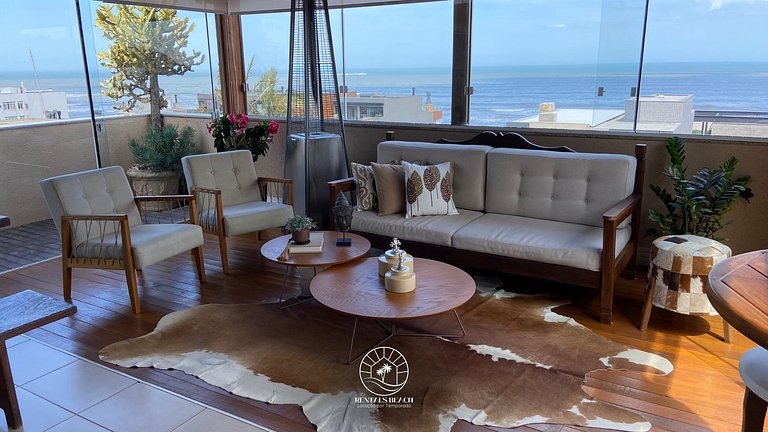 Cobertura exclusiva de frente para o mar