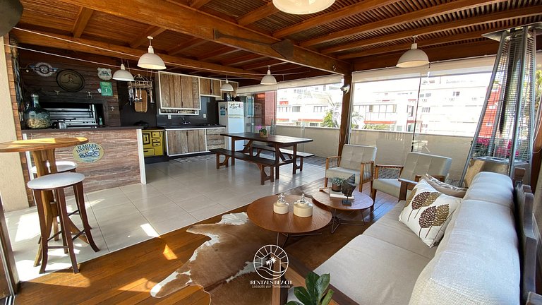 Cobertura exclusiva de frente para o mar