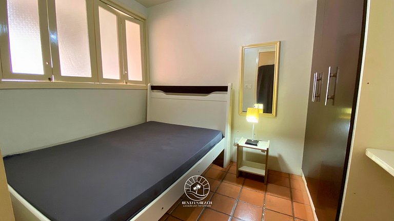 Apto confortável apenas 300m do mar | 6x sem Juros