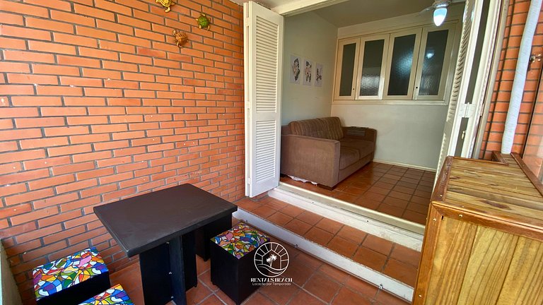 Apto confortável apenas 300m do mar | 6x sem Juros