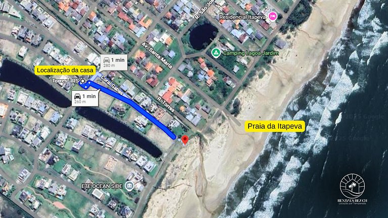 Casa Condomínio 5 suítes com piscina a 350m do mar