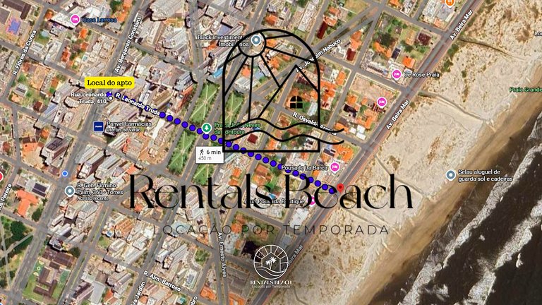 Apto 2 Quartos a 300m do Mar em Torres | Rentals Beach