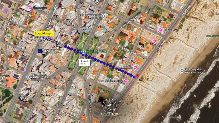 Apto central a menos de 300m do mar |Quatro Praças