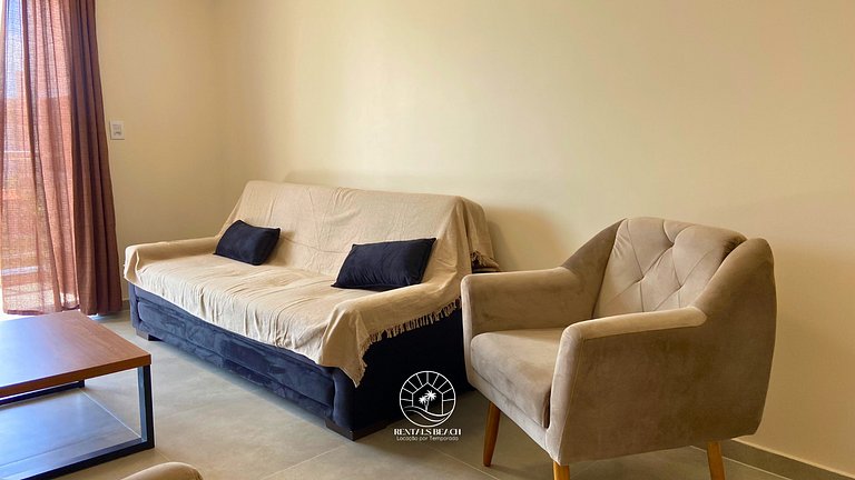 Apto novo de 2 quartos em Torres a 200m do mar