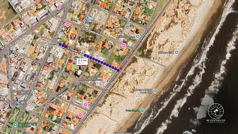 Cobertura com e 3 suítes a 350mts do mar