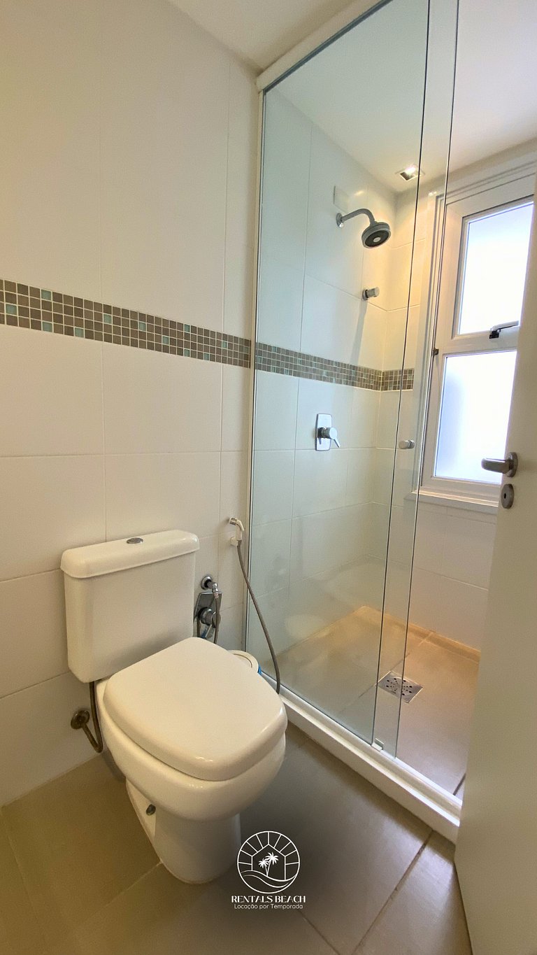 Apto 3 quartos com piscina a 190mts do mar