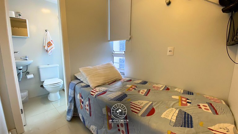 Apto 3 suíte com piscina a 190mts do mar