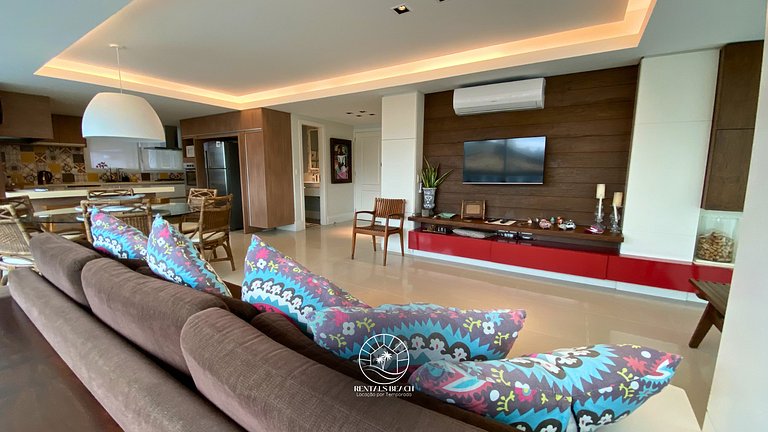 Apto 3 suíte com piscina a 190mts do mar