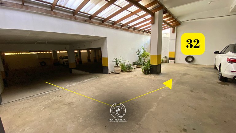 Apto central a menos de 250m do mar | Piscina