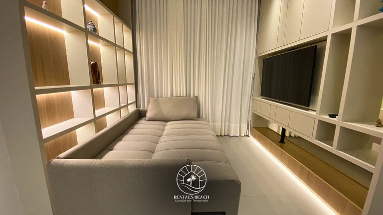 Studio a 150m da praia | ar-condicionado e piscina