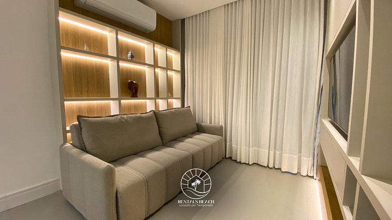 Studio a 150m da praia | ar-condicionado e piscina