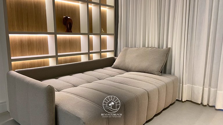 Studio a 150m da praia | ar-condicionado e piscina