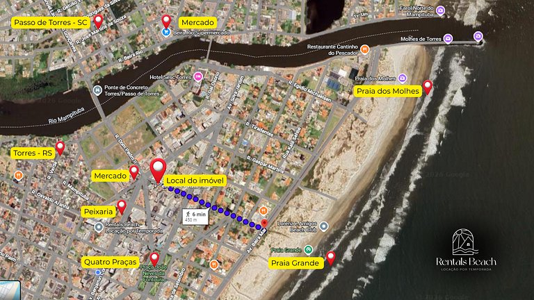 Apto de 2 Dormitórios | 300m da Praia Grande
