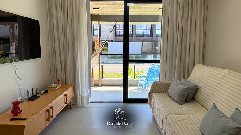 2 Dormitórios | 400m da praia | Piscina e hooftop