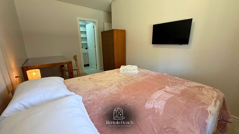 2 Dormitórios | 400m da praia | Piscina e hooftop
